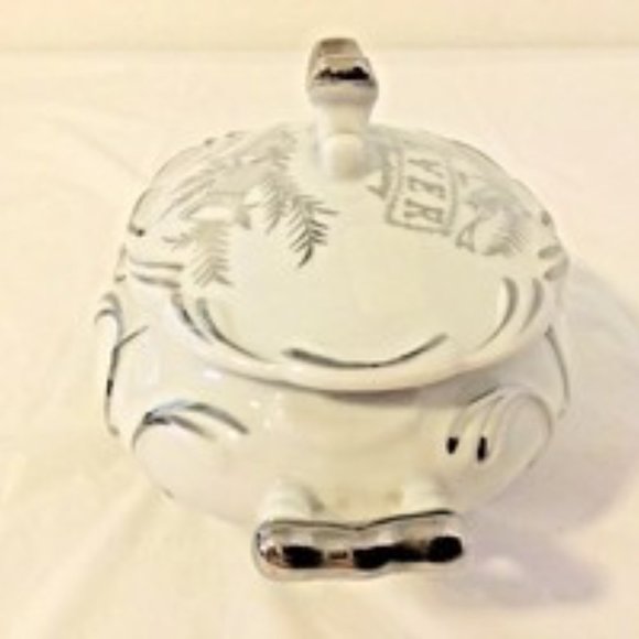 Norcrest Fine China FOR YOUR SILVER WEDDING ANNIVERSARY Bowl & Lid Made In Japan - Picture 2 of 8